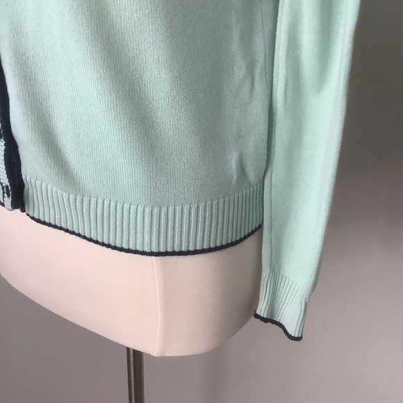 Modcloth Anthro Ringer Cardigan Sweater Aqua S - Picture 5 of 16